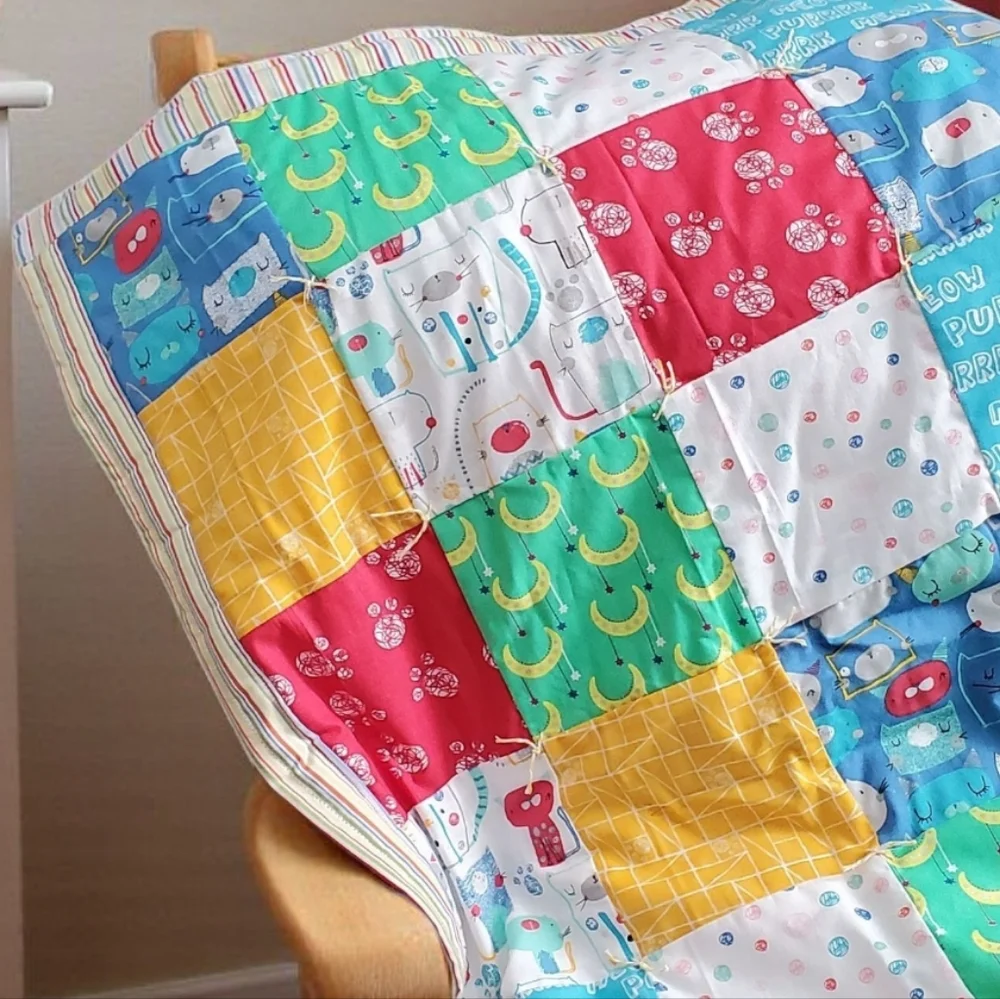 Homecrafted/ Homemade Baby Patchwork Quilt